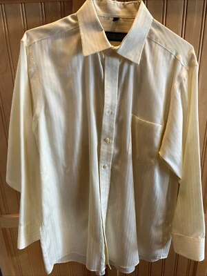 Donald J Trump Signature Collection Shirt 16 1/2 32/33 Yellow Non Iron NWT - Image 1 of 4