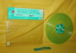 R.A.Z.O.R. VS Frankie Jay Ultimate Selection Tribal Tex Green Vinyl DJ Record - Picture 1 of 5