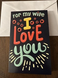 Birthday For My Wife I Love You My Love Hearts 5”x7.75" Stockwell Greeting Card - Picture 1 of 11