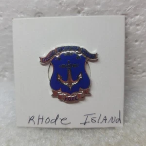 Vtg Rhode Island Army National Guard Joint Force Headquarters Unit Crest Pin P23 - Picture 1 of 5