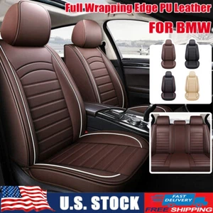 Automotive Seat Covers Cushions Leather Waterproof For BMW Front/Rear Protectors - Picture 1 of 32