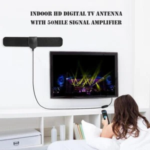 1080P Indoor TV Antenna HD 50 Miles Range TV Antenna Signal Booster 4m Cable - Zdjęcie 1 z 7