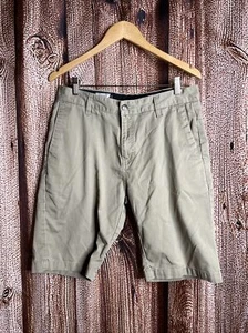 Volcom Shorts Mens 31 Beige Chino Flat Front Khaki Surf Casual Outdoor Adult - Picture 1 of 3