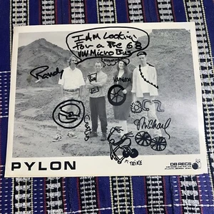 Pylon Band DB Recs Photograph Signed By Randall Curtis Vanessa And Michael - Picture 1 of 6
