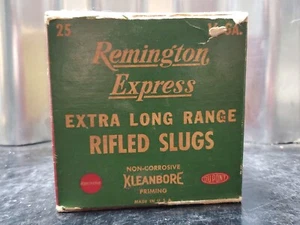 Remington Express Extra Long Range 16 GA Rifled Slugs Shotgun Shells Empty Box - Picture 1 of 9