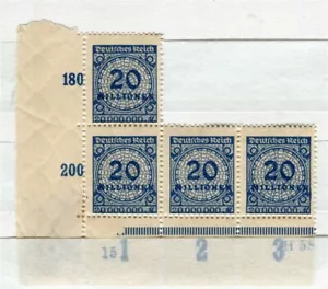GERMANY; 1923 Inflation period issue MINT MNH Positional MARGINAL BLOCK Piece - Picture 1 of 1
