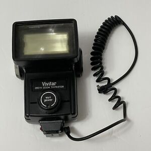Vivitar 285HV Flash w/Metal Shoe Mount and Cord / Untested