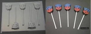 TRANSFORMER LOGO LOLLIPOP Chocolate Soap Candy Mold - Picture 1 of 1