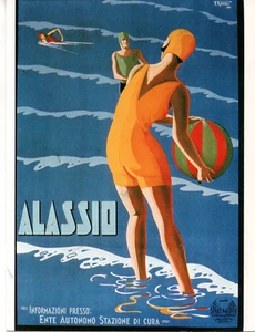 CN 19 1929 - ROMOLI Manifesto per ENTE AUTONOMO ALASSIO" -Cartolina Mostra 1984 - Imagen 1 de 1