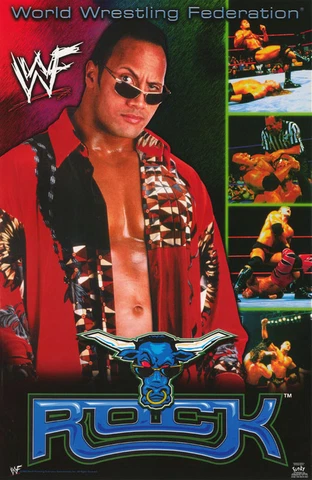 POSTER:WRESTLING: THE ROCK - RED ROBE - WWF  -  FREE SHIPPING !  #3486 RP56 H Cover