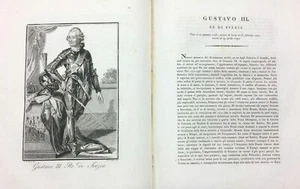 1818 INCISIONE GUSTAVO III RE DI SVEZIA - Picture 1 of 1