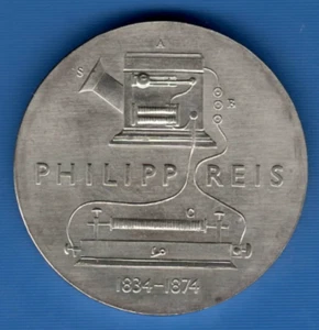 100. Todestag Philipp Reis DDR Gedenkmünze 5 Mark 1974 - Bild 1 von 2