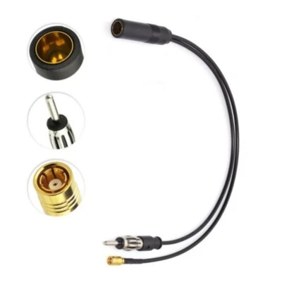 Dab FM / AM SMB Car Aerial Cable Antenna Splitter Adapter Radio Active Converter