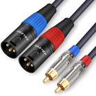 RCA to XLR Cable, Dual RCA Male to Dual XLR Male Cable, 2 RCA Male to 2 XLR Male