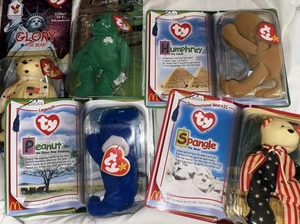 Ty Beanie Baby Paket 8 Camel Humphrey, Glory, Maple, Spangle, Erin the Bear - Bild 1 von 7