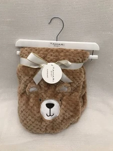 Tahari Brown Bear Baby Blanket Plush Soft Security Shower Gift Lovey Unisex NEW - Picture 1 of 11