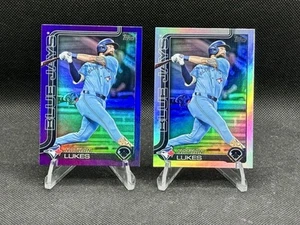 2025 Topps Series 2 Nathan Lukes Rainbow Foil & Purple 71/250 Toronto Blue Jays - Picture 1 of 3