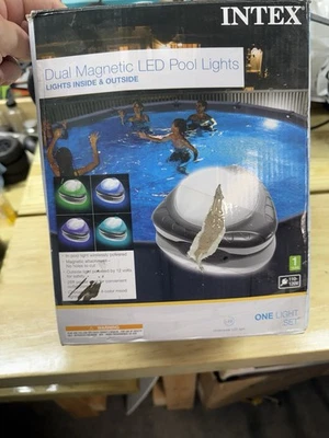 Intex  Dual Magnetic LED Pool Wall Light 110120V OPEN BOX, Color Changing - Image 1 of 4