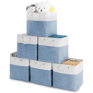 6 Pack Foldable Storage Cubes, Cube Storage Bins,13x13 Inch Fabric Cubes Stor... - Picture 1 of 8