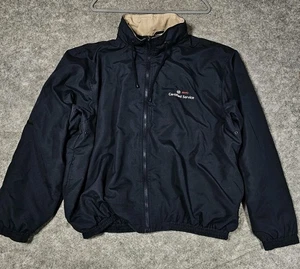 GMC Certified Service Mesh Lined Jacket Men XL Blue Full Zip Hidden Hood Vented - Picture 1 of 11