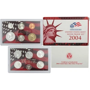 2004 Silver Proof Set U.S. Mint Original Government Packaging OGP COA - Picture 1 of 7