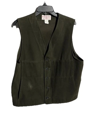 Chaleco Filson Mackinaw Vintage Talla 44 Estilo 820 Verde Oliva Para Hombre Algodón Pesado Foto 1 de 4
