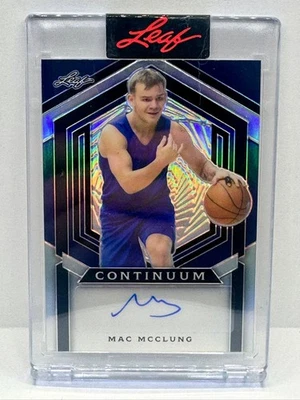 MAC MCCLUNG SIGNED 2023 LEAF METAL CONTINUUM 14/55 AUTO CARD #MC-74 Pacers RC - Image 1 of 2