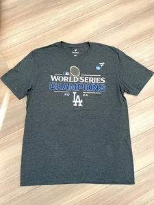 Camiseta Fanatics MLB Dodgers Serie Mundial Campeones S Brezo Carbón Sin Abrir - Imagen 1 de 4