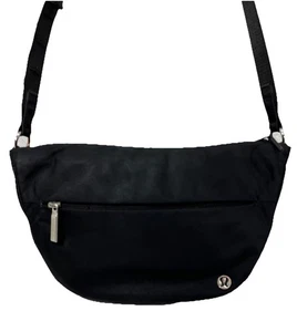 Lululemon All Night Festival Bag Purse Tote Black Zip Lulu Lemon - Picture 1 of 17