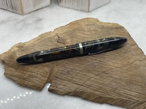 Overszed 1930s Ebonized Pearl SHEAFFER 14k NIB Plunger Fill Fountain Pen - Picture 1 of 5