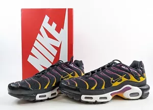 Nike Air Max Plus Black University Gold Viotech Purple Size 12 DX2663-001 - Picture 1 of 12