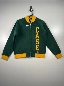 Vtg Champion Kids Girls Case Full Zip Outdoor Fleece Jacket Green Sz 10 USA Made - Picture 1 of 13