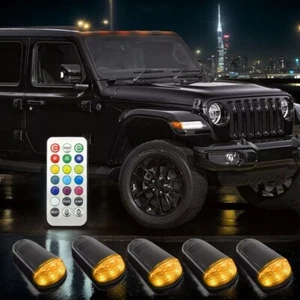 LED Wireless Solar Powered Cab Lights Top Roof Light For Off-road Vehicle 5Pcs - Bild 1 von 24