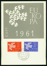 GREECE MK 1961 EUROPA CEPT PIGEON COLOMBE CARTE MAXIMUM CARD MC CM /m900