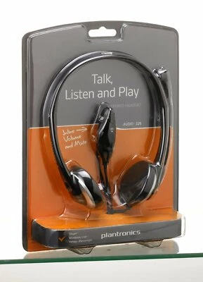 Plantronics Audio 326 Wired Noise-Canceling PC Headset for Skype Chat New In Box - Image 1 of 2