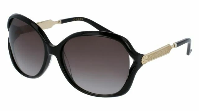 Gucci GG0076S Women's Sunglasses - Black/Gray