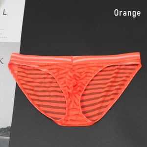 Mens See Through Underwear Sexy Sheer Mesh Panties Boxer Bulge Pouch Underpants - Picture 1 of 18