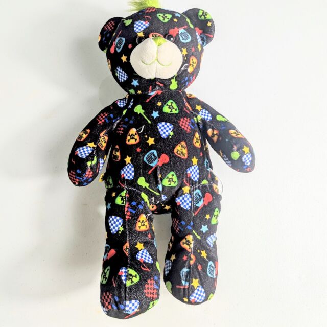 Build A Bear ursinho de pelúcia preto estrelas multicoloridas bicho de  pelúcia mais velho 16