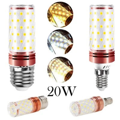 E27 E14 20w Tricolor Led Bulb 4000k Light 360degrees Lighting Bulbs 110v/220v - Image 1 of 4