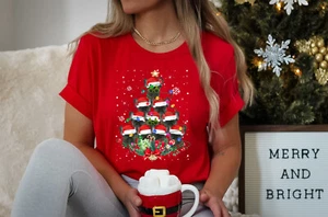 French Bulldog Gifts Xmas Christmas Mens Womens Kids TShirt Tee T-Shirt - Picture 1 of 11