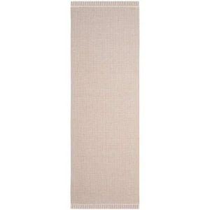 SAFAVIEH Area Rugs 2'X12' Multi-Striped Solid Color Runner Medium Pile Beige - Picture 1 of 7