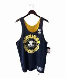 vintage michigan wolverines starter reversible jersey fab five adult size L/48 - Picture 1 of 12