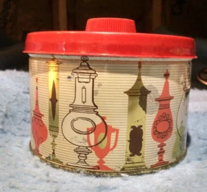 MRS LELANDS ALTMODISCHE BUTTERSTÜCKE DOSE-BONBONBONIERE DESIGN MIT ROTEM KUNSTSTOFFDECKEL - Bild 1 von 7