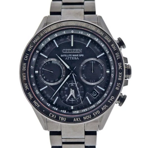 CITIZEN Atessa F950-T027661 caja negra: 44 mm reloj usado para hombre #121010 - Imagen 1 de 12