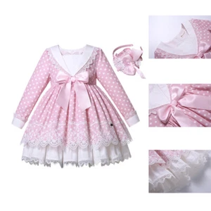 Vintage Spanish Pink Dress for Girls Wedding Birthday Party Outfits 3 4 5 6 8-12 - Picture 1 of 16