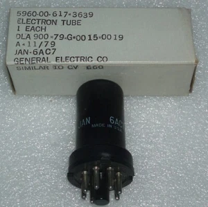 tubo electrónico JAN-6AC7 por GE NOS VT-112 o 1852 - Imagen 1 de 6