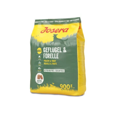 900 g Josera Geflügel und Forelle Trockenfutter Hundefutter aktive Hunde - Bild 1 von 4