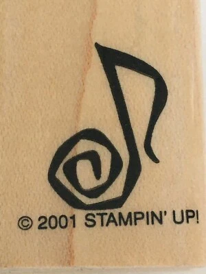 Stampin' Up марка музыкальная нота восьмая нота маленькая карточка ремесло музыка песня - Изображение 1 из 4