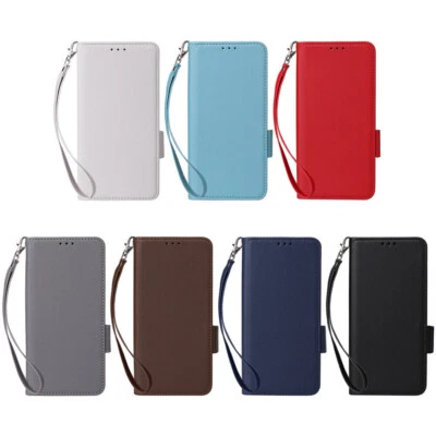 Strap Leather Wallet Phone Case for Huawei Honor 400 300 200 100 90 70 X8C X8B - Image 1 of 4