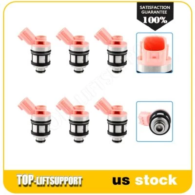 6 inyectores de combustible para Nissan para Frontier 3,3 L 1999 2000 2001 2002 2003 2004 Foto 1 de 4